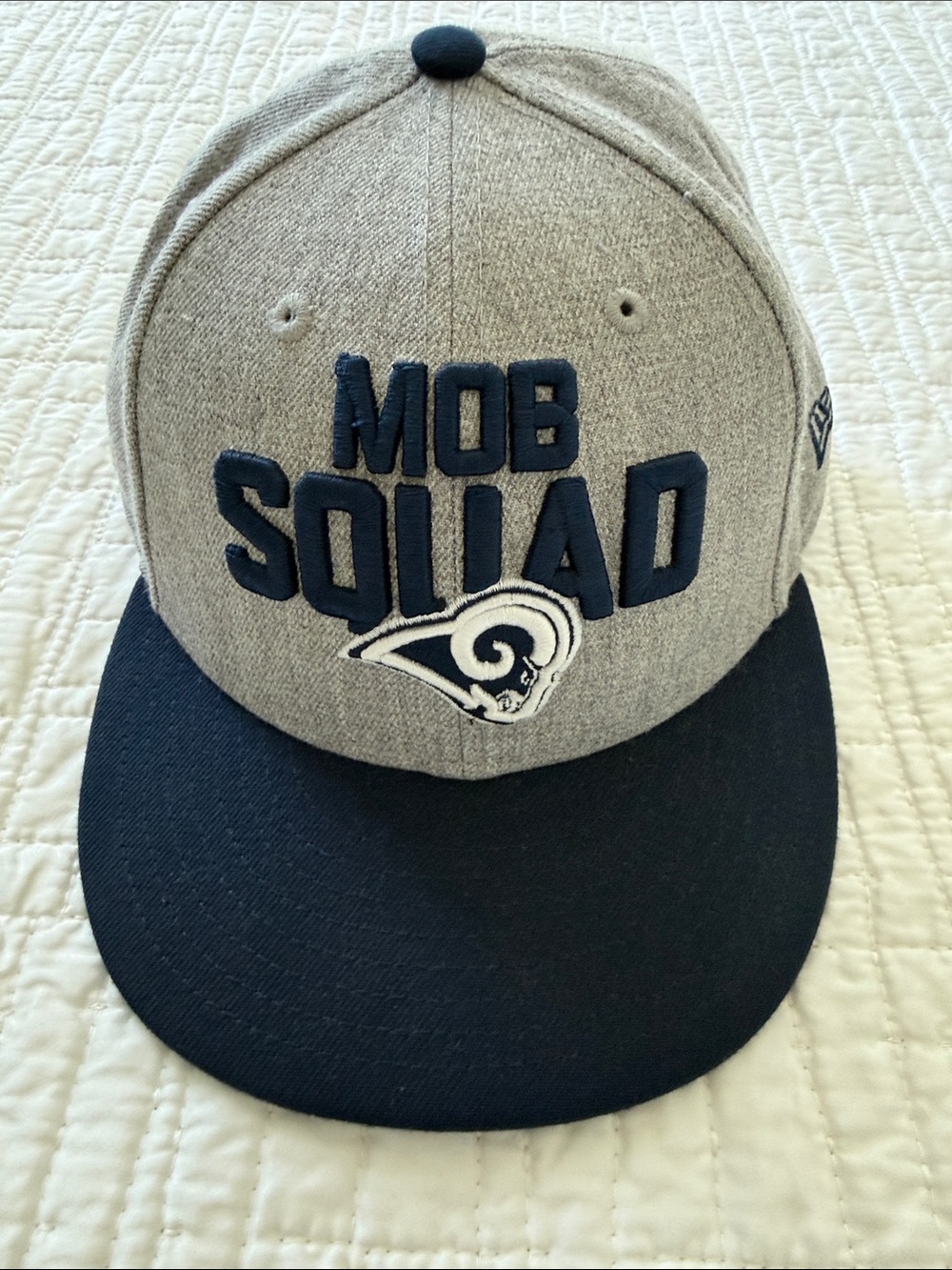 New Era Mob Squad Los Angeles Rams Grey and Navy Fitted Hat